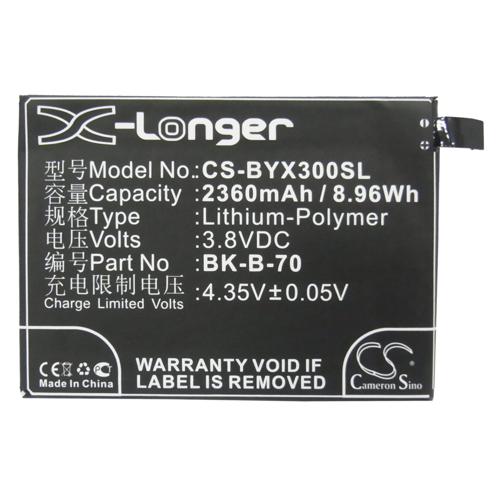 Batterij compatibel met BBK CS-BYX300SL
