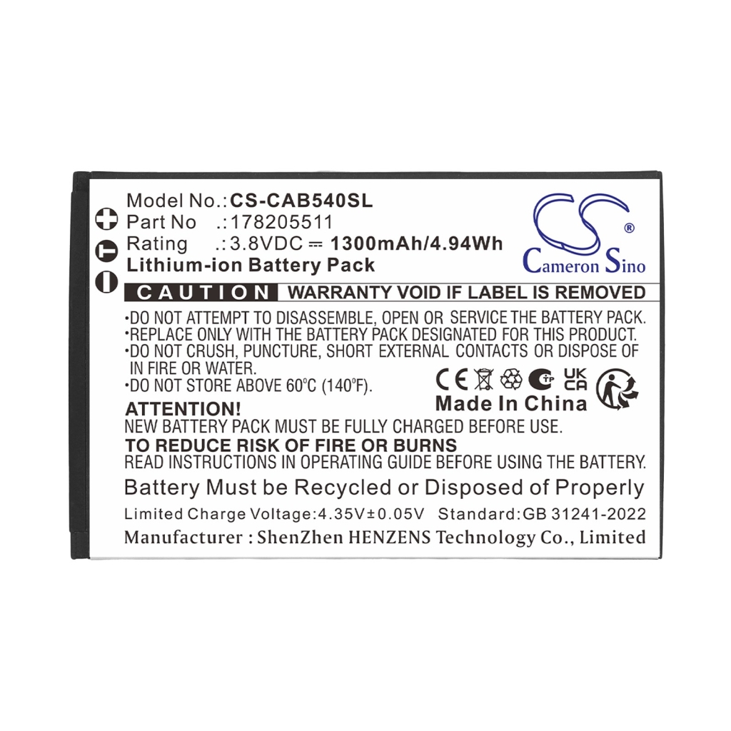 Batterijen compatibel met CAT B40 B40 CS-CAB540SL