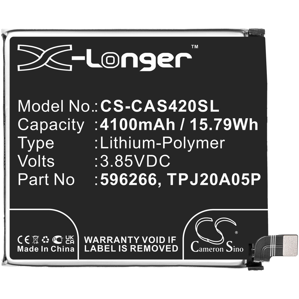 Batterij Vervangt 596266