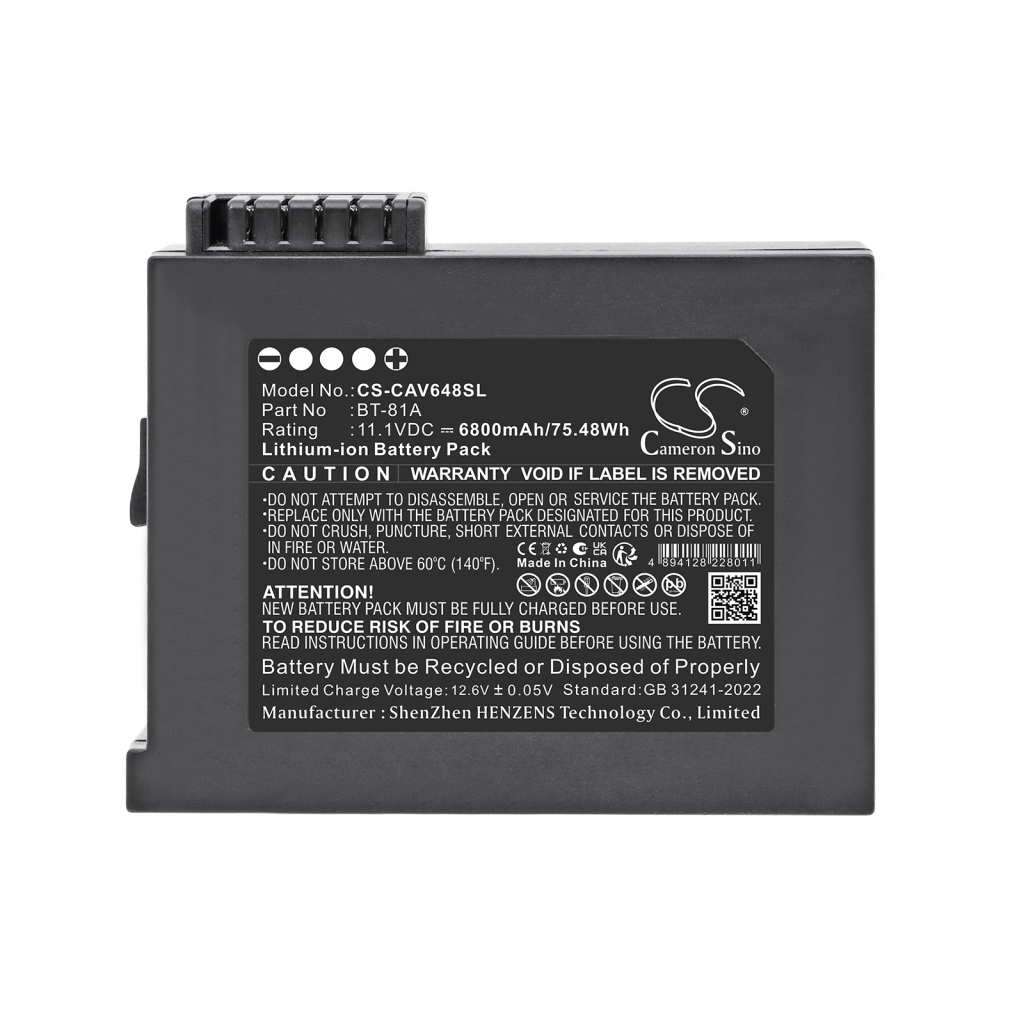 Batterij compatibel met Cetc CS-CAV648SL