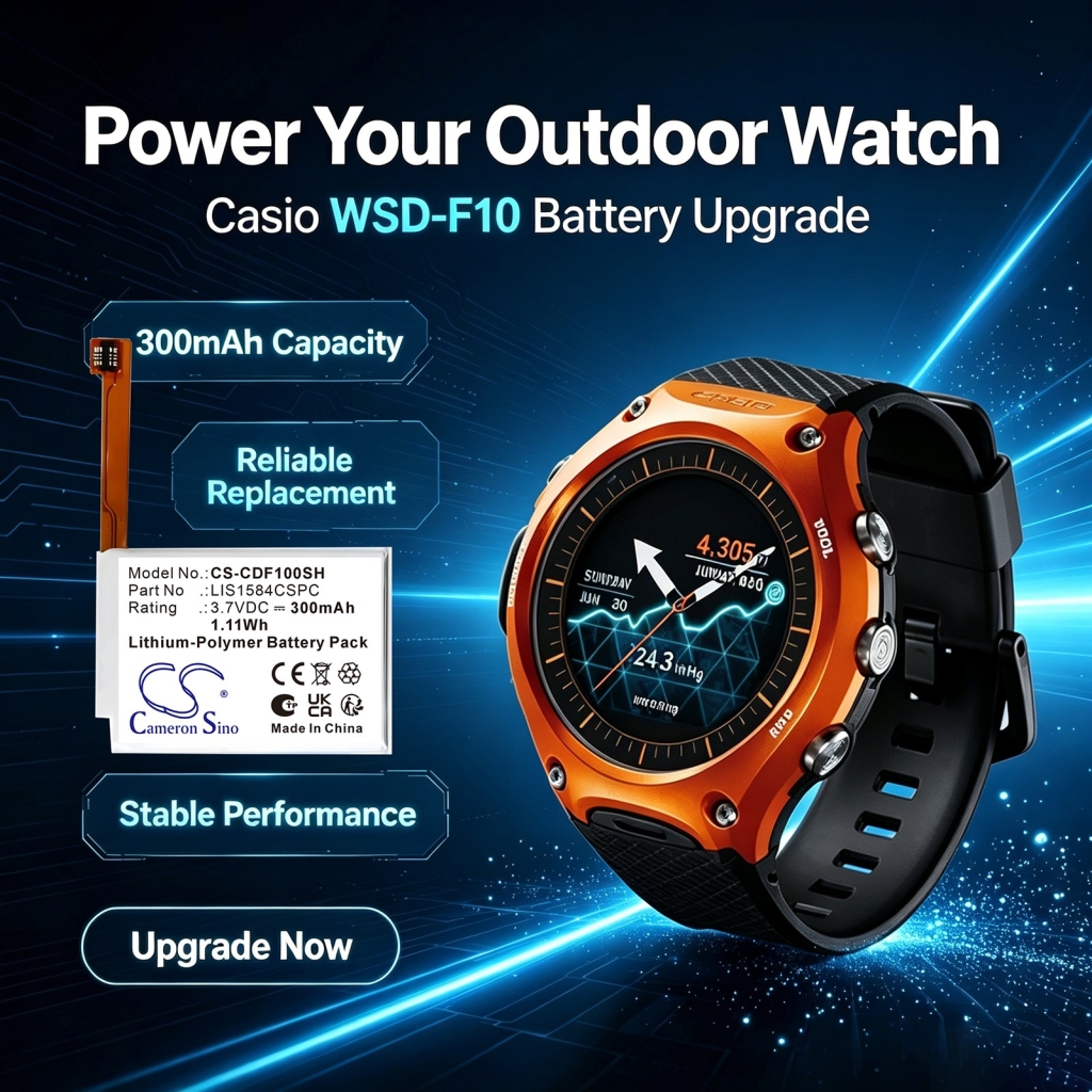 Batterie pour CASIO WSD-F20-WE