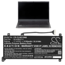 Compatibele batterijvervanging voor CLEVO NL40BAT-3
