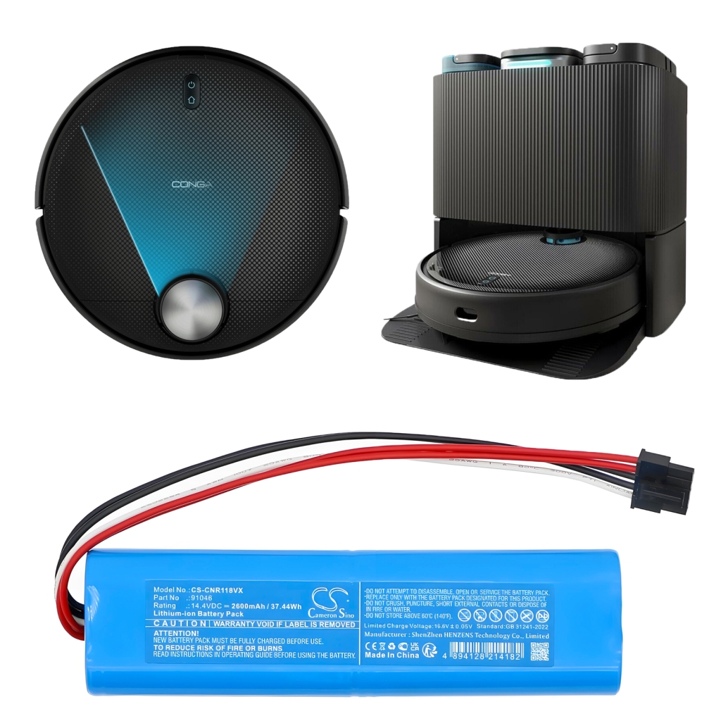 Remplacement de batterie compatible pour Cecotec 91046