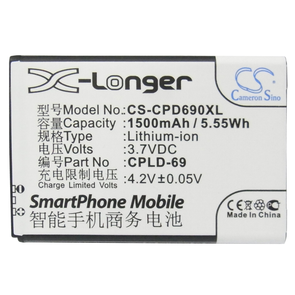 Batterij compatibel met Coolpad CS-CPD690XL