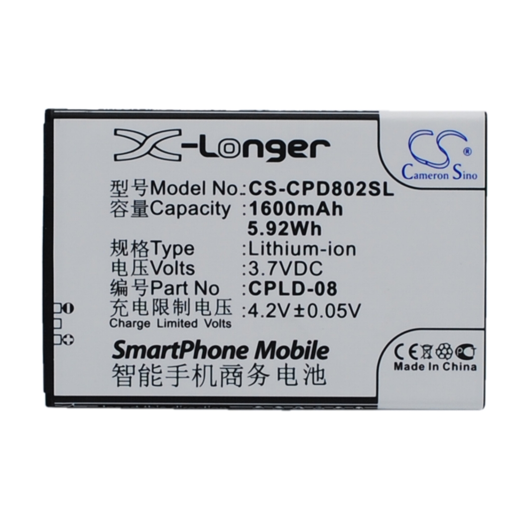 Batterij compatibel met Coolpad CS-CPD802SL