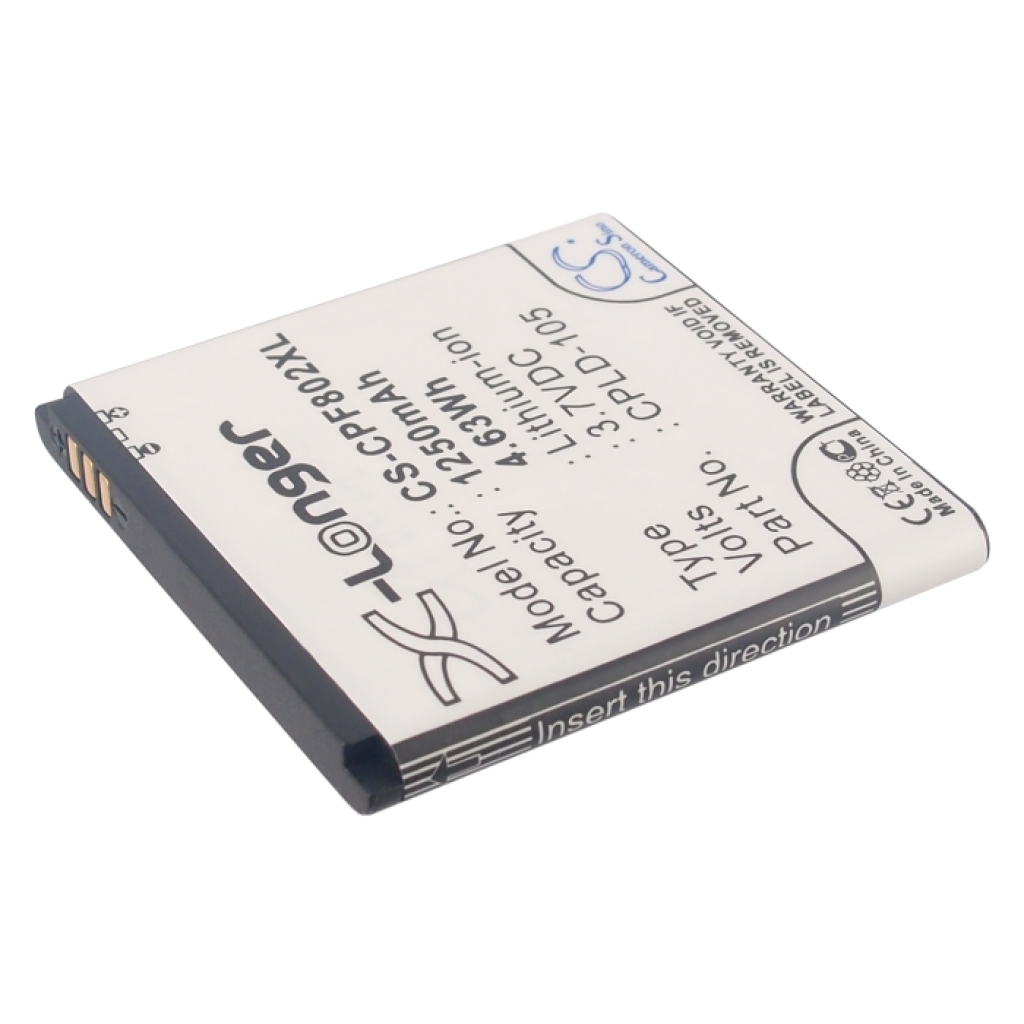 CS-CPF802XL schuine etiketaanzicht X-Longer 1250mAh