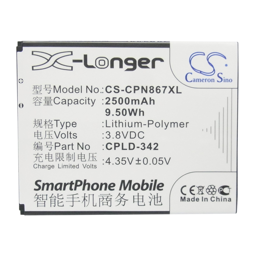 Batterij compatibel met Coolpad CS-CPN867XL