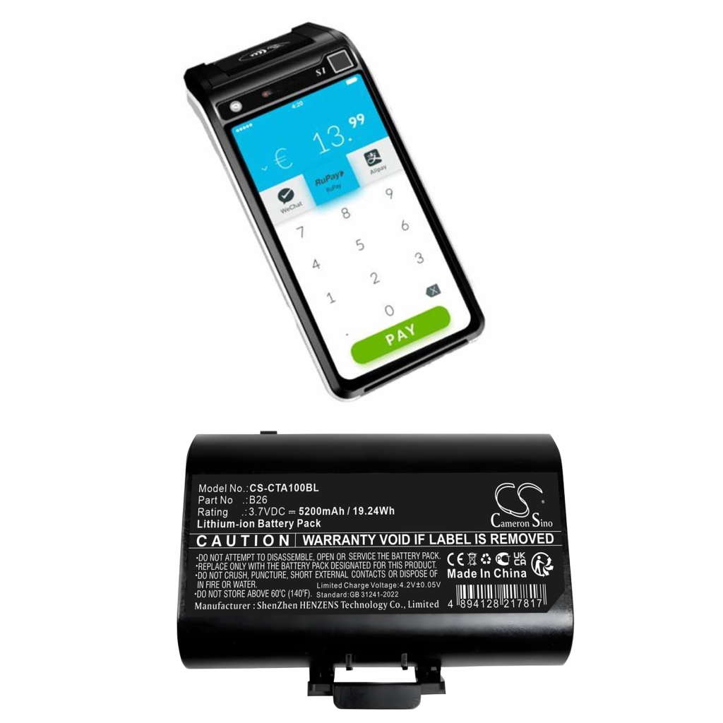 Batterij voor betaalterminal Castles CS-CTA100BL