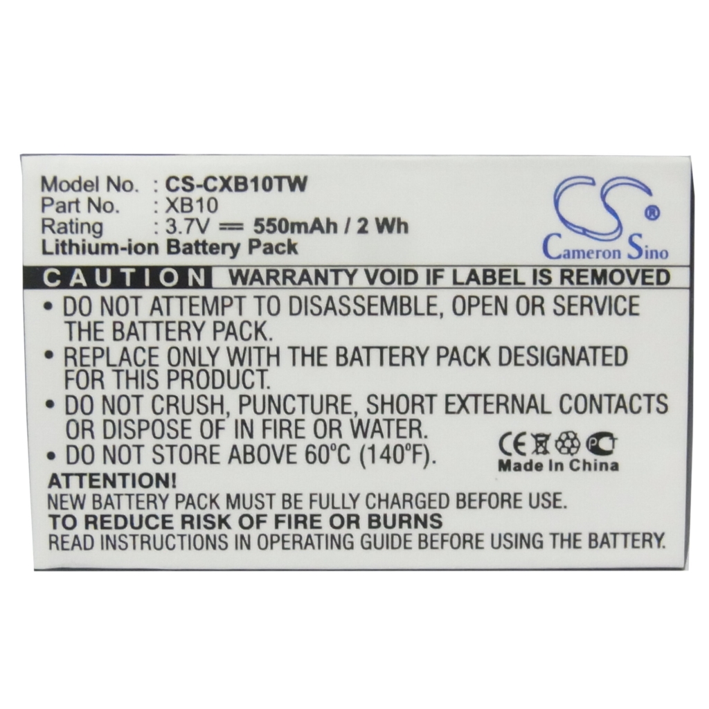 Remplacement de batterie compatible pour Xact Communication XB10