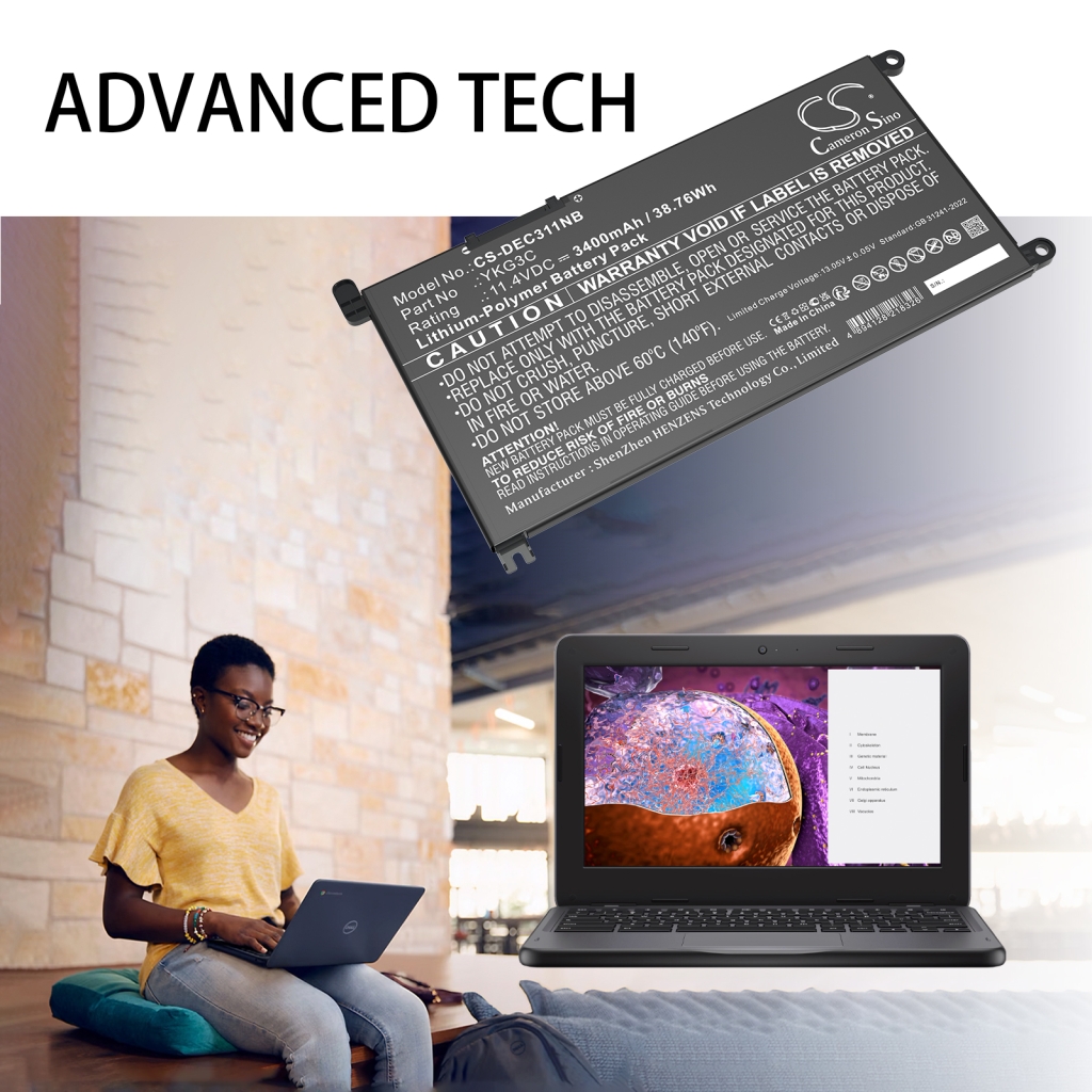 Notebook batterij DELL CS-DEC311NB