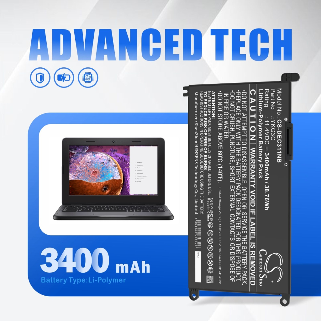 Notebook batterij DELL CS-DEC311NB