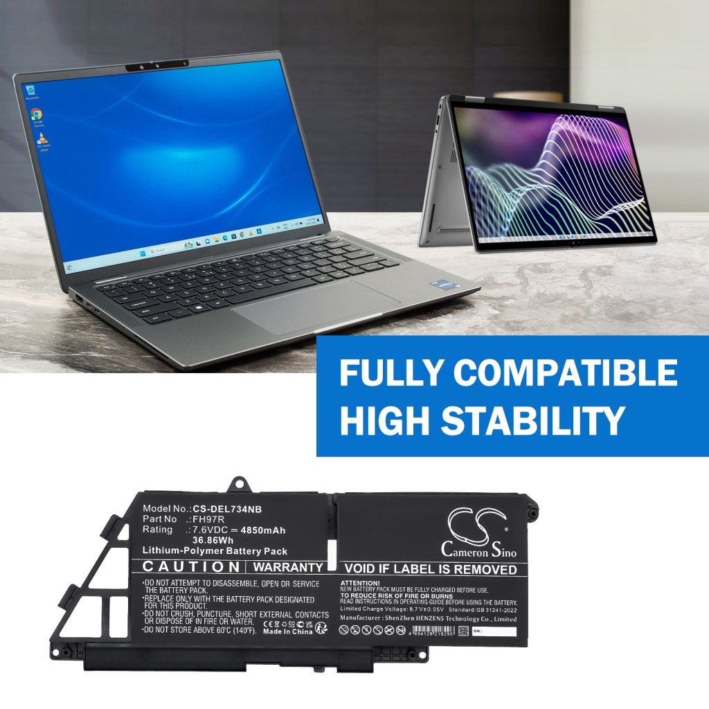 Notebook batterij DELL CS-DEL734NB