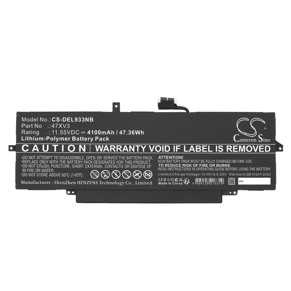 Notebook batterij DELL CS-DEL933NB