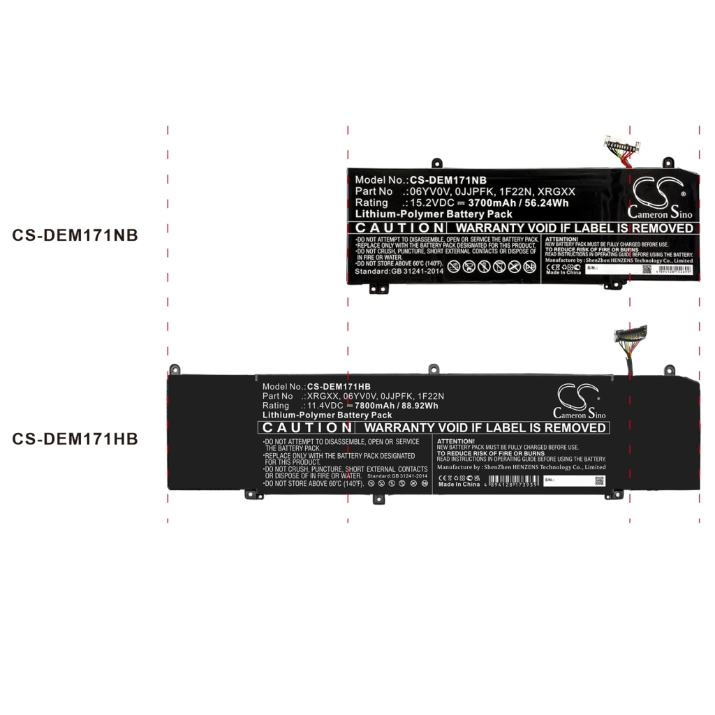 Notebook batterij DELL ALW15M-R2736R