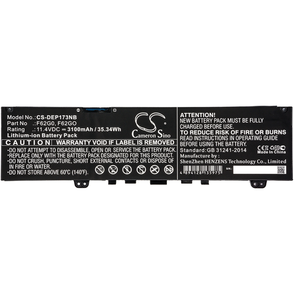 Batterij Vervangt F62G0