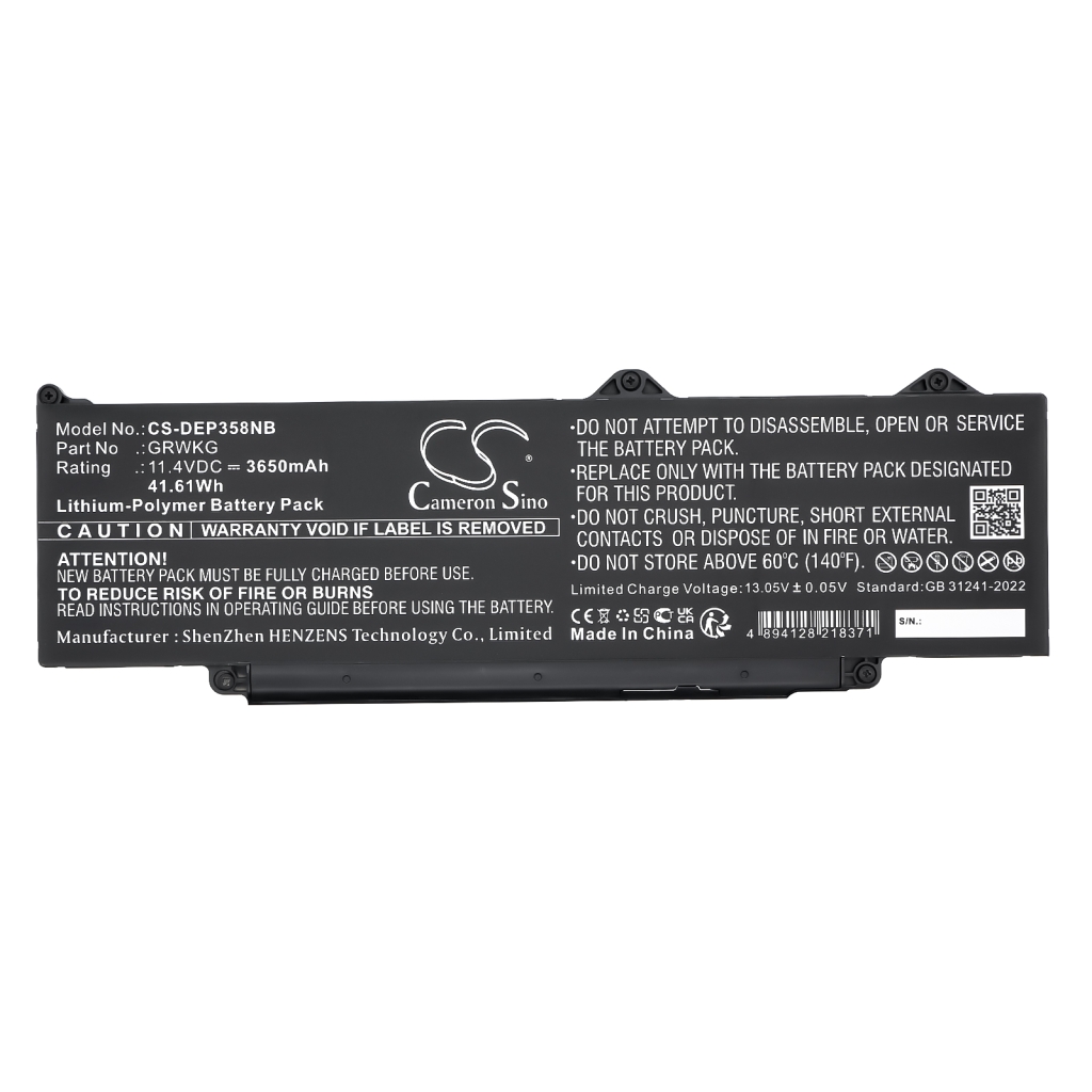 Notebook batterij DELL CS-DEP358NB