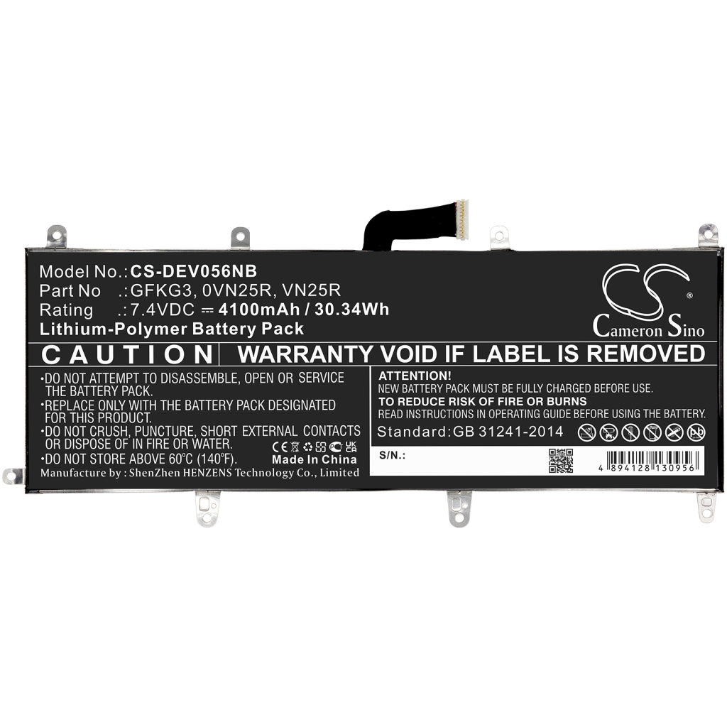 Batterijen compatibel met Dell Venue 10 Pro 10 Pro 5056 CS-DEV056NB