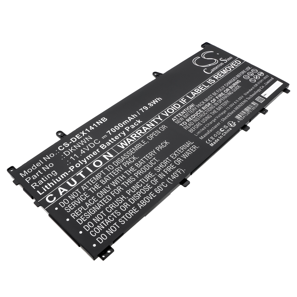 Batterij Vervangt 0DKNWN