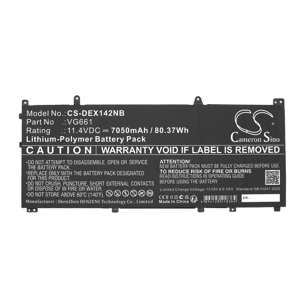 Notebook batterij DELL CS-DEX142NB