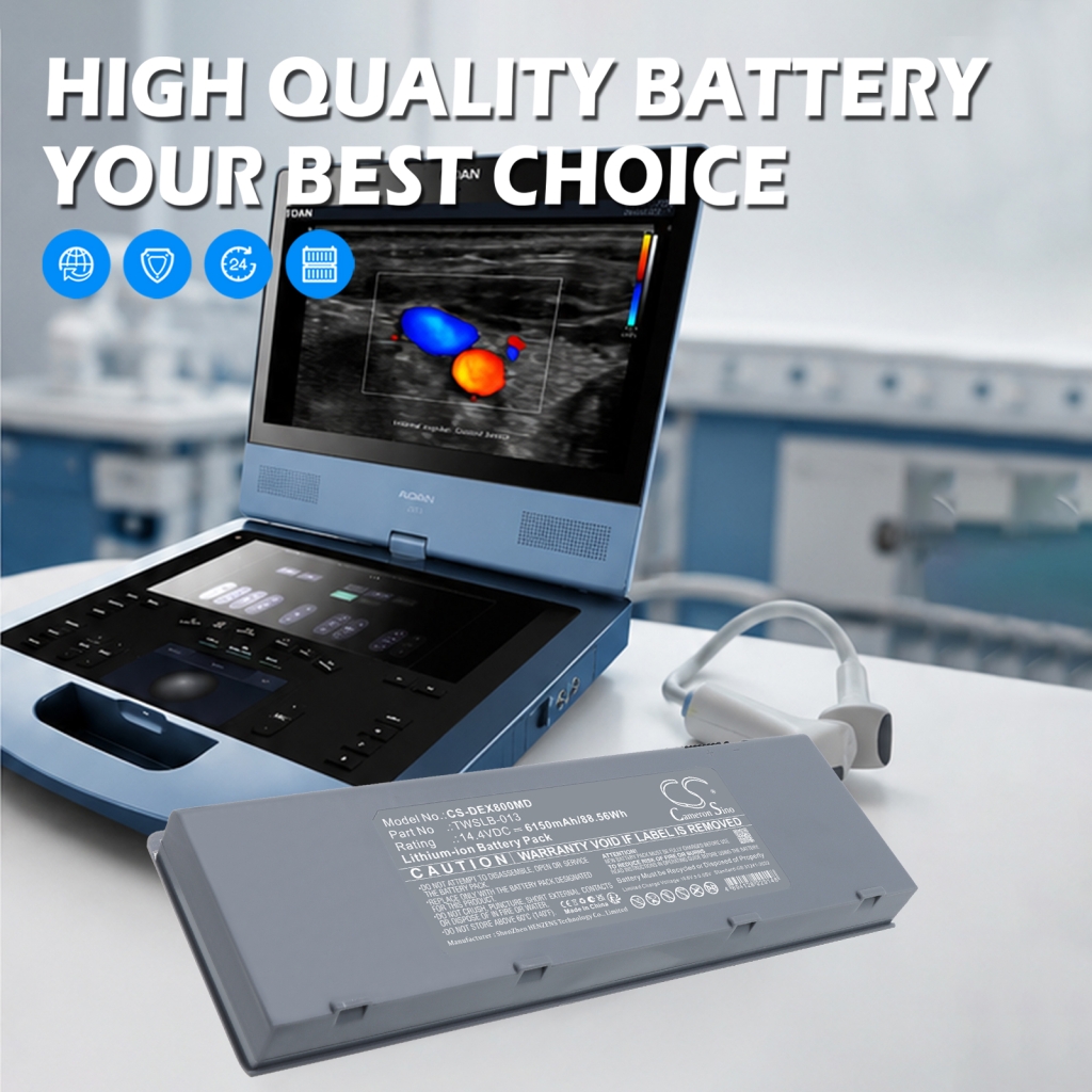 CS-DEX800MD medische accu, marketingafbeelding 14,4V 6150mAh Li-ion