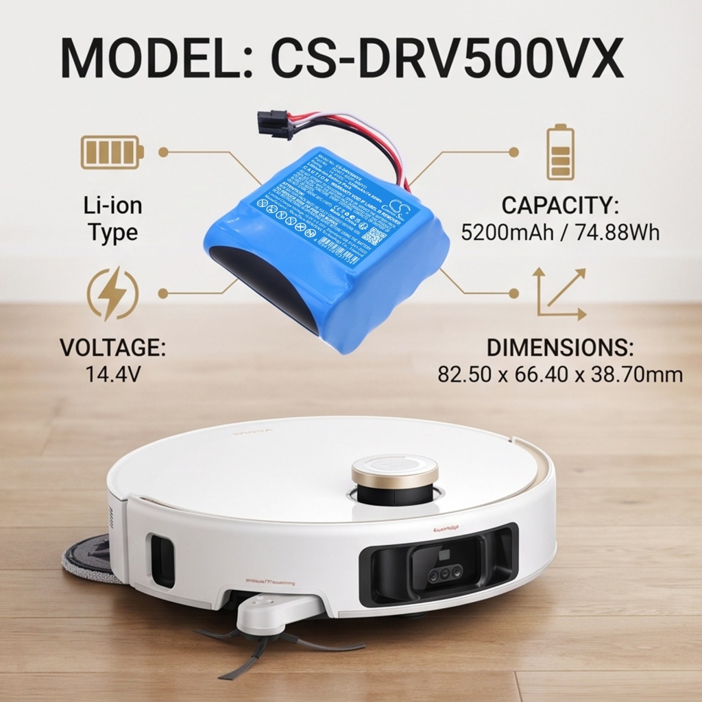 Batterij compatibel met Mova CS-DRV500VX
