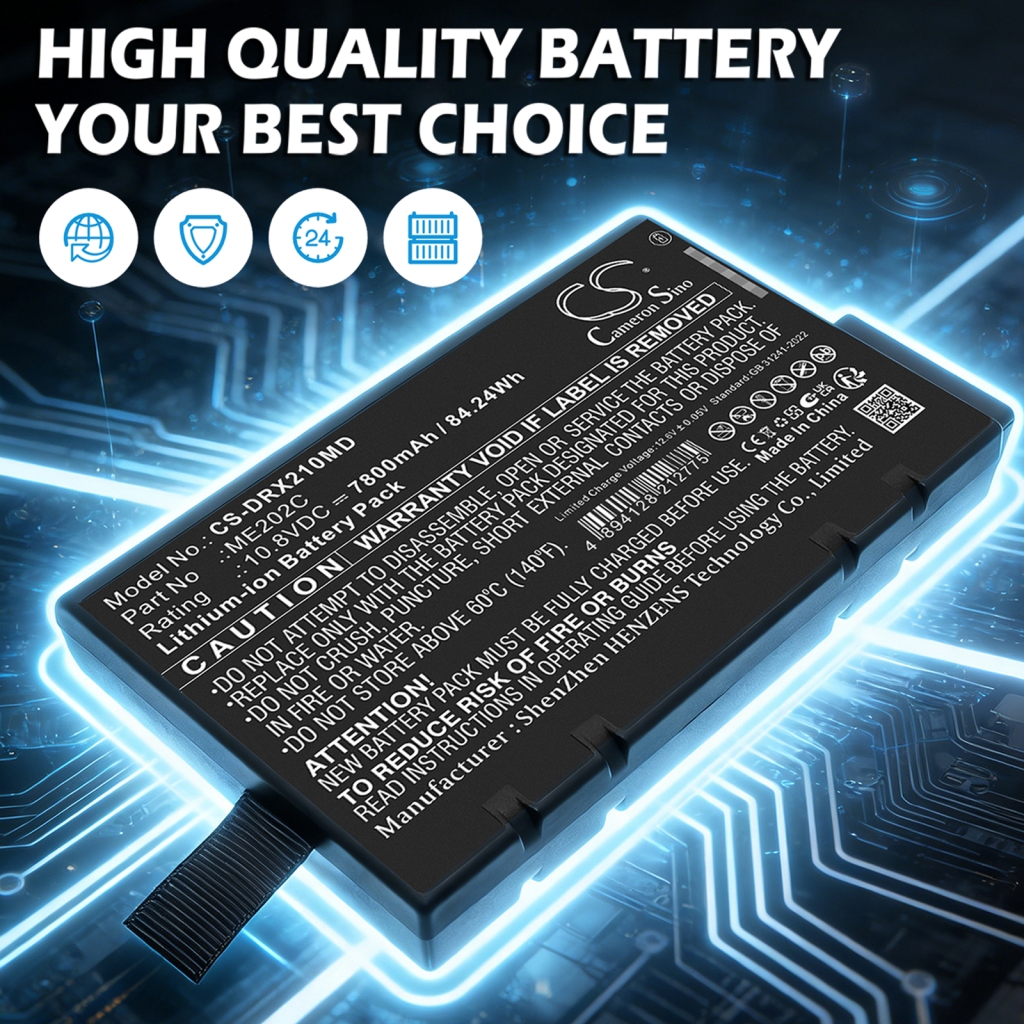 Batterij compatibel met Drager CS-DRX210MD