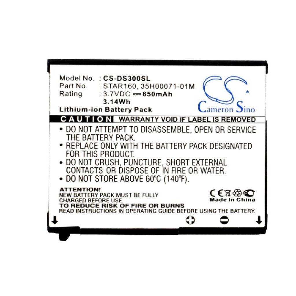 Remplacement de batterie compatible pour HTC STAR160