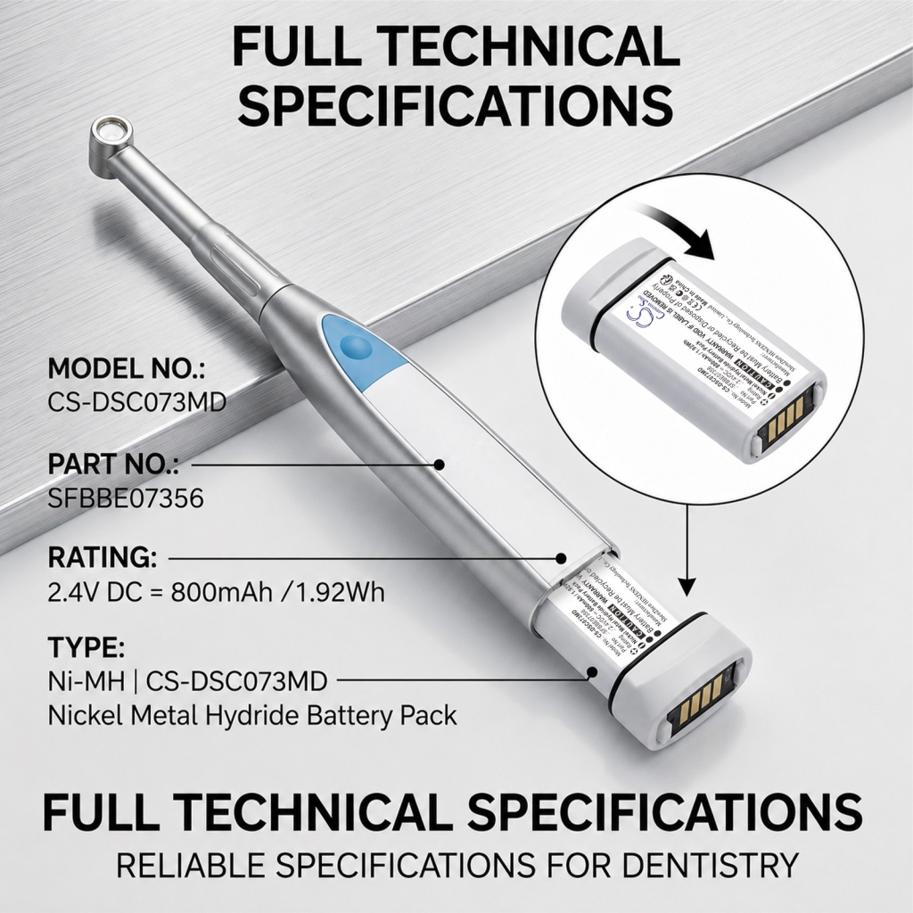 Batterij compatibel met Dentsply CS-DSC073MD