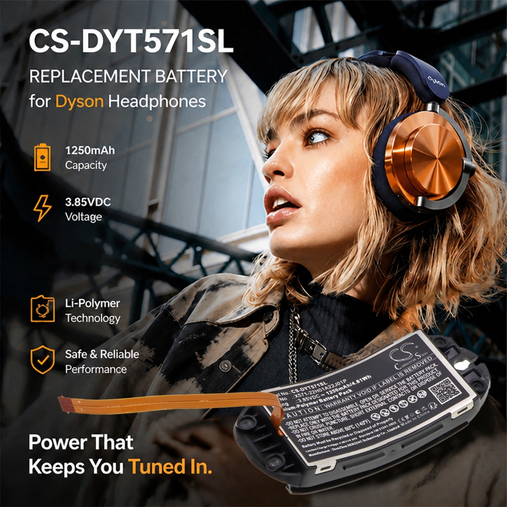 Batterij compatibel met Dyson CS-DYT571SL