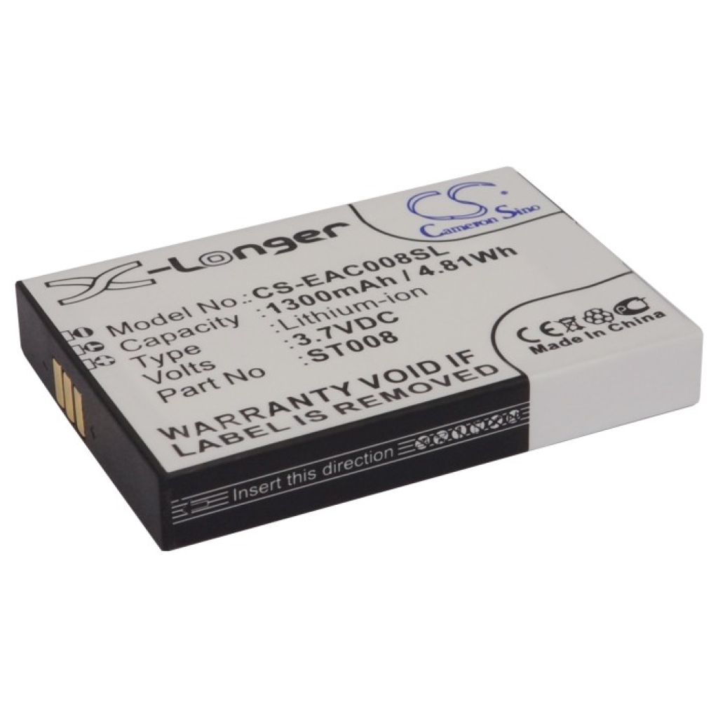 Cameron Sino X-Longer CS-EAC008SL voorlabelweergave: X-Longer, 1300mAh/4,81Wh, 3,7VDC, Part ST008