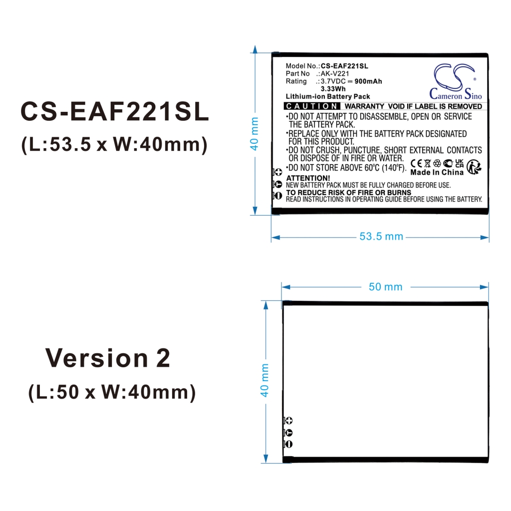 Batterie de téléphone portable Emporia CS-EAF221SL