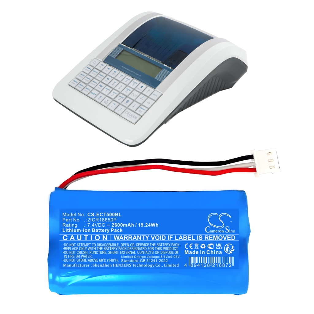 Remplacement de batterie compatible pour Elcom 2ICR18650P