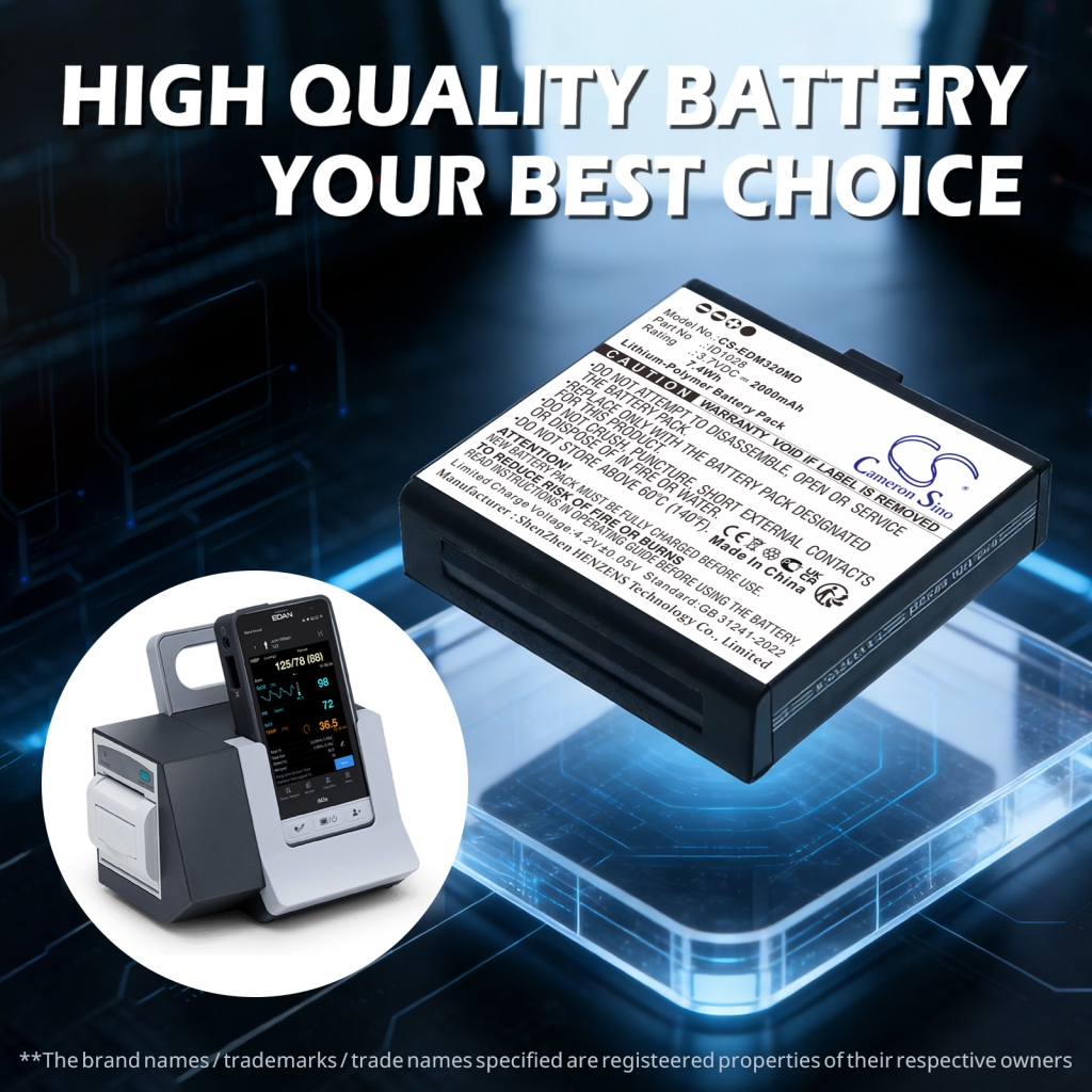 Batterij compatibel met Edan CS-EDM320MD
