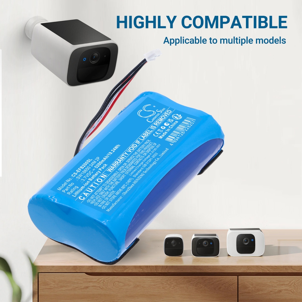 Batterij compatibel met Eufy CS-EFB200SL