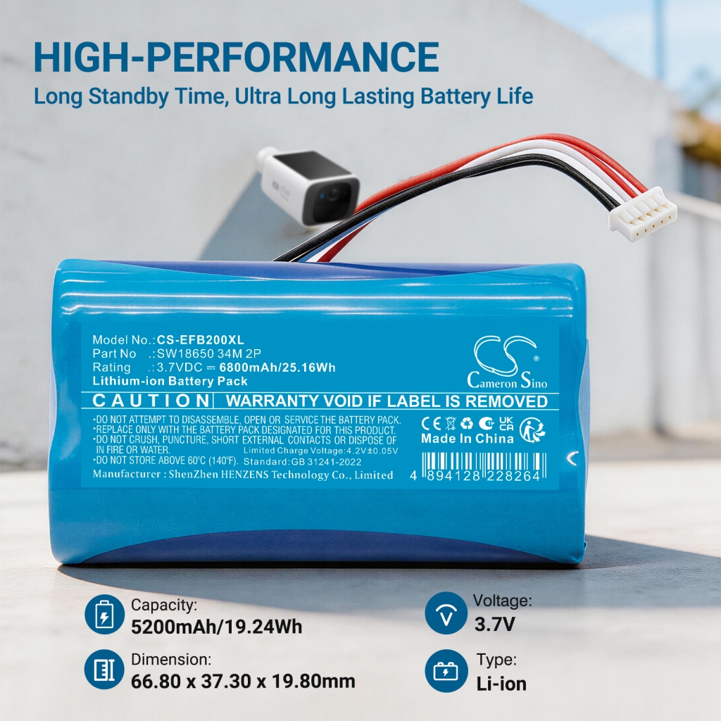 Batterij compatibel met Eufy CS-EFB200XL