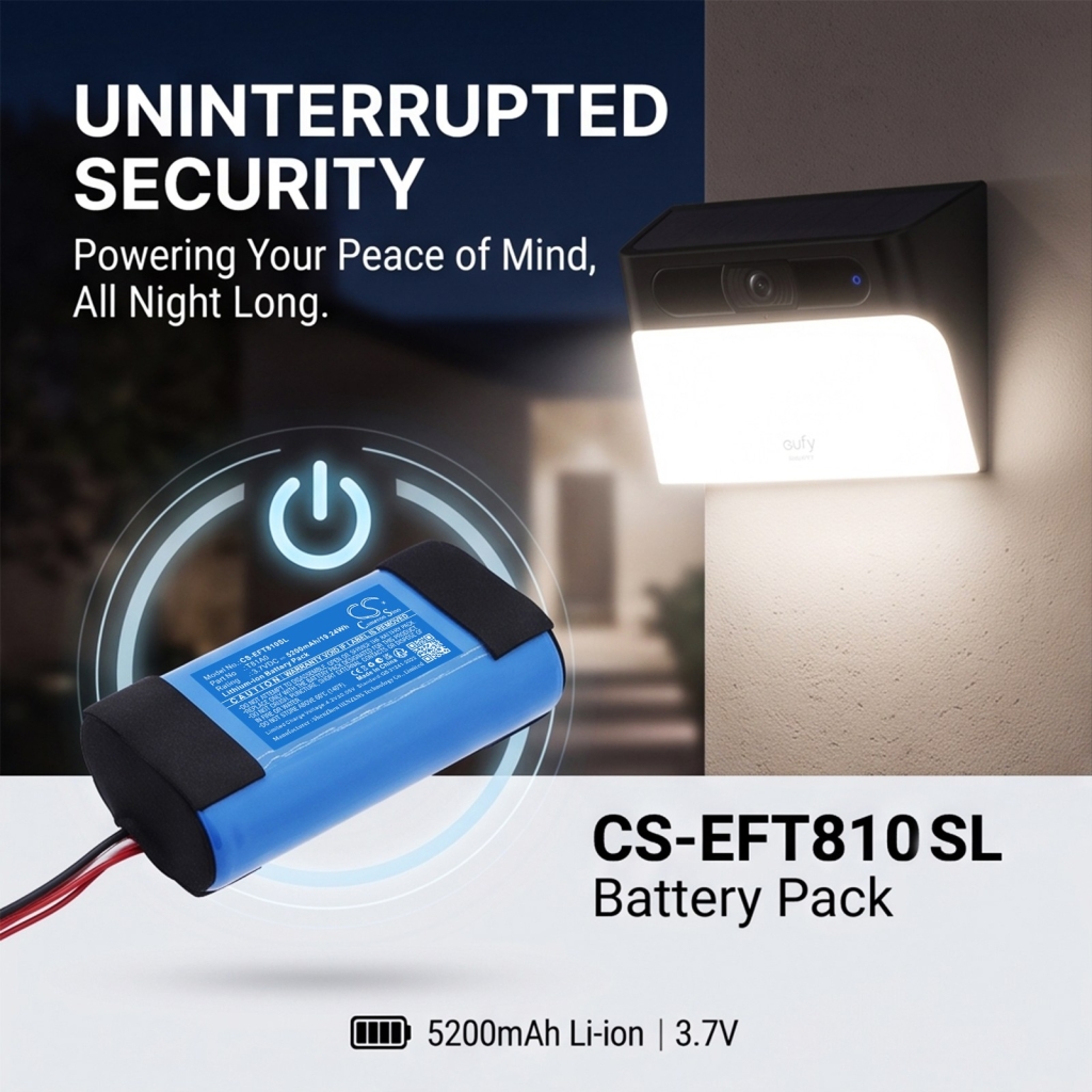 Batterijen compatibel met Eufy S120 Solar Wall Light Cam CS-EFT810SL