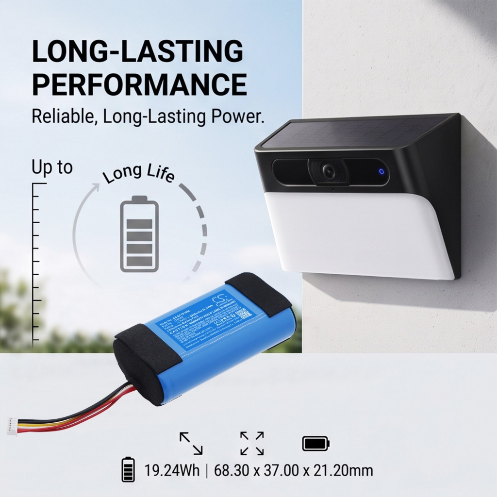 Batterijen compatibel met Eufy S120 Solar Wall Light Cam CS-EFT810SL