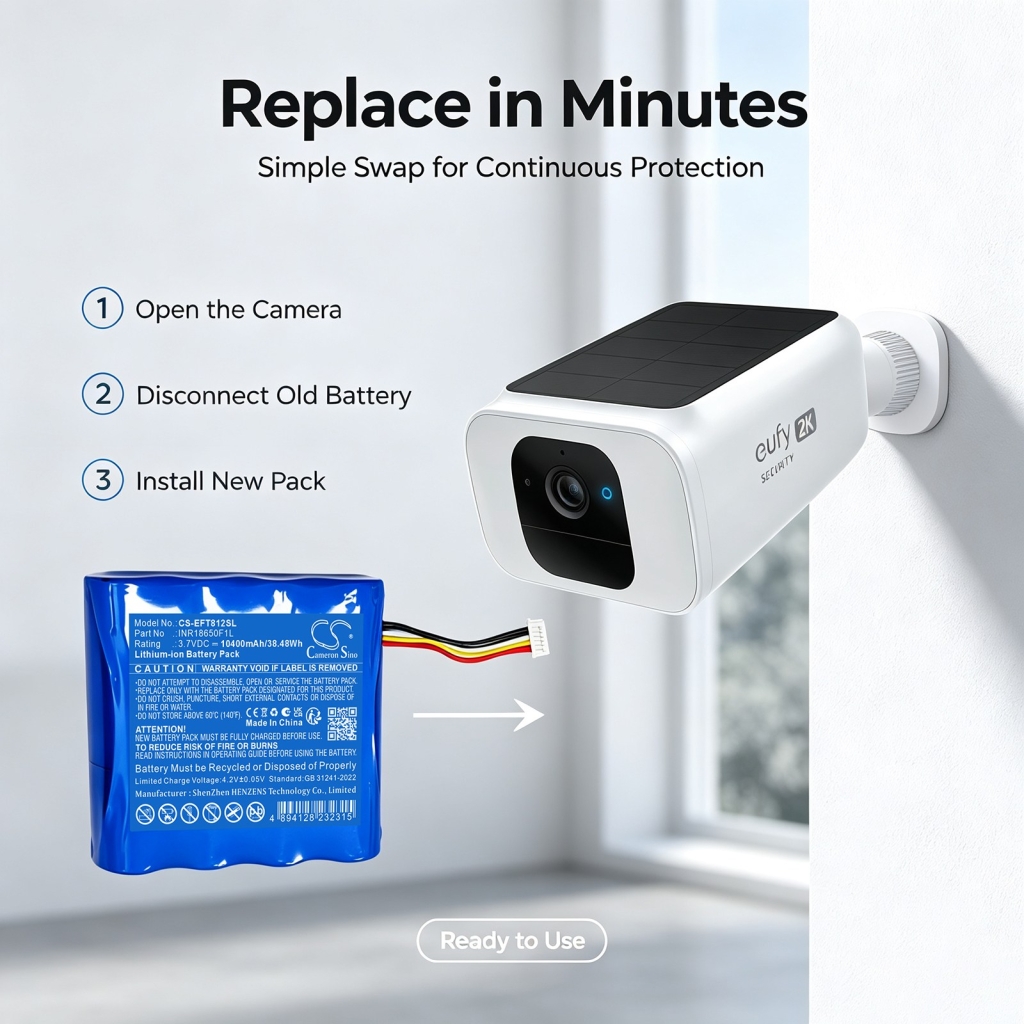 Battery compatible with Home Security Camera Battery