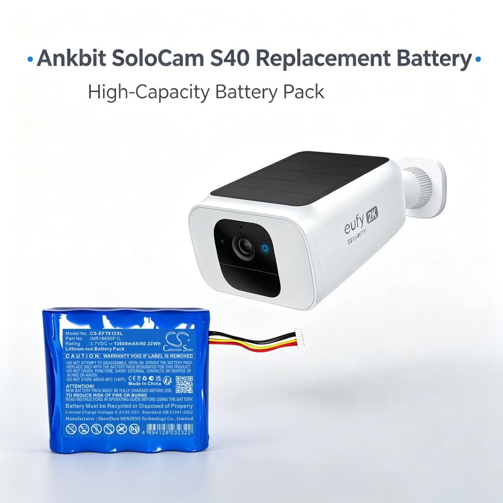 Batterijen compatibel met Eufy SoloCam S40 S40 Solar CS-EFT812XL