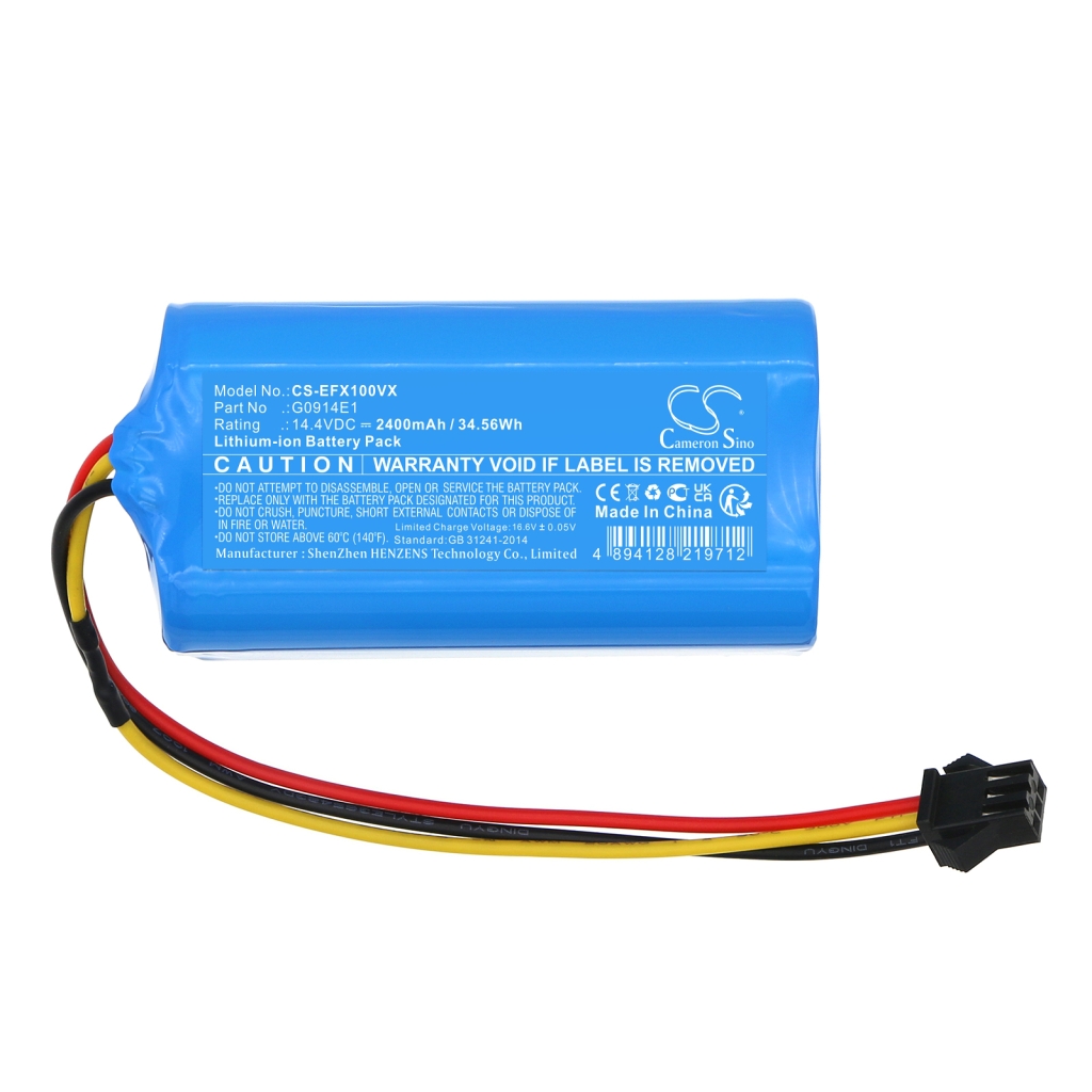 Batterijen voor stofzuigers Eufy CS-EFX100VX