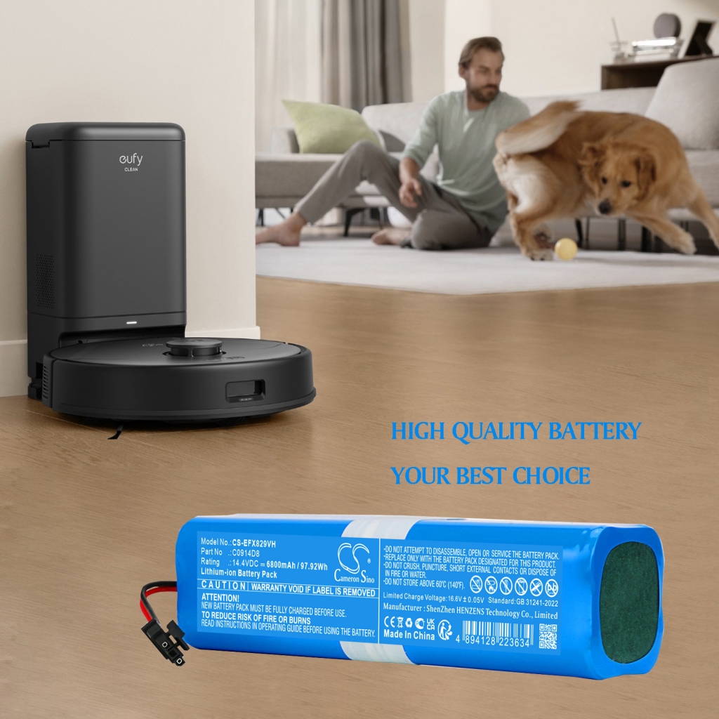 Batterijen voor stofzuigers Eufy CS-EFX829VH