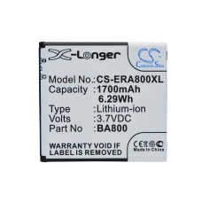 Remplacement de batterie compatible pour Sony Ericsson BA800
