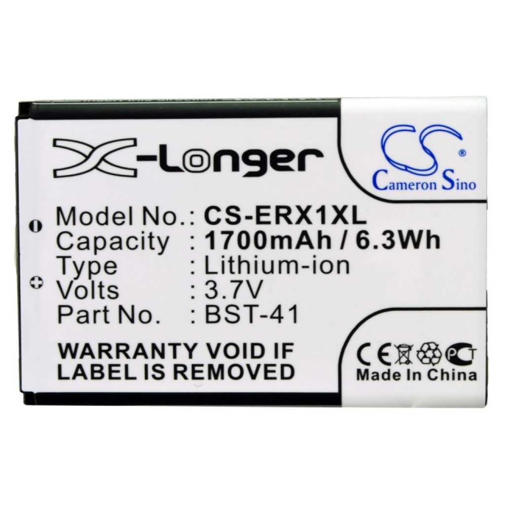 Batterij compatibel met Sony Ericsson Sony CS-ERX1XL