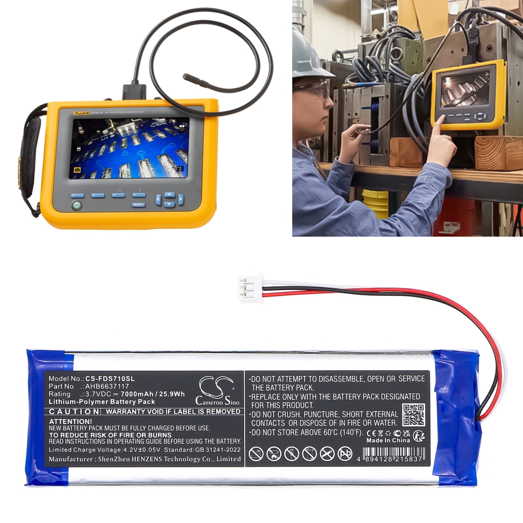 Compatibele batterijvervanging voor Fluke AHB6637117