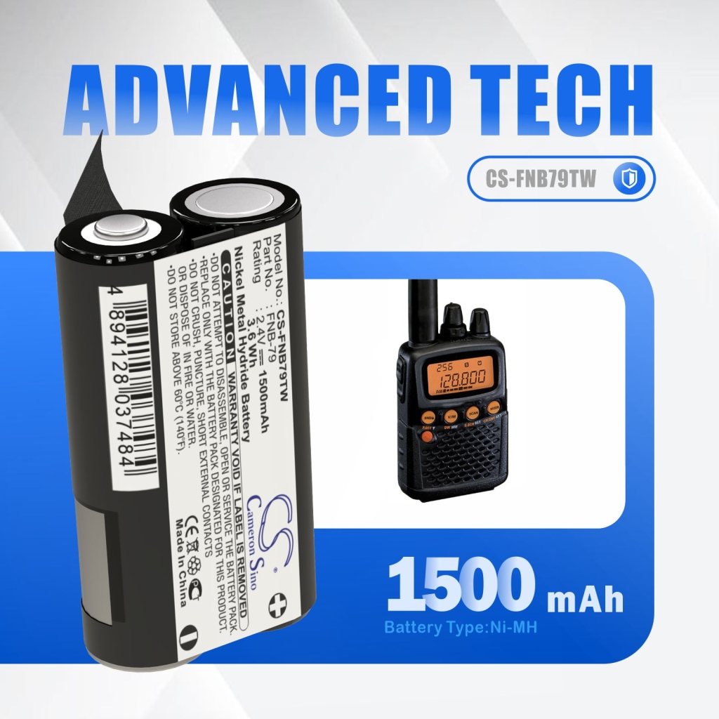Batterij voor tweerichtingsradio YAESU CS-FNB79TW