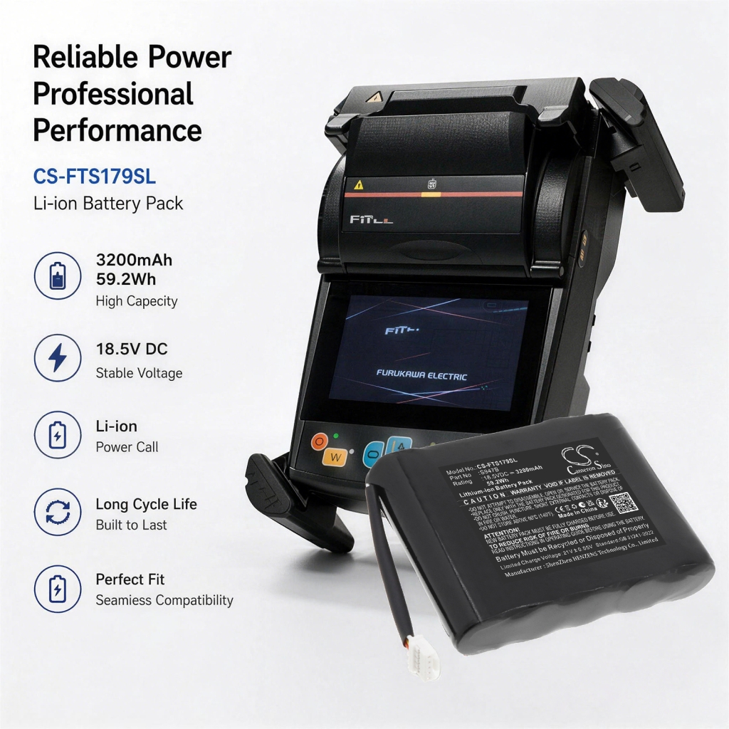 CS-FTS179SL Li-ion 18,5V 3200mAh accu voor FITEL lasapparaat, compatibiliteitsafbeelding
