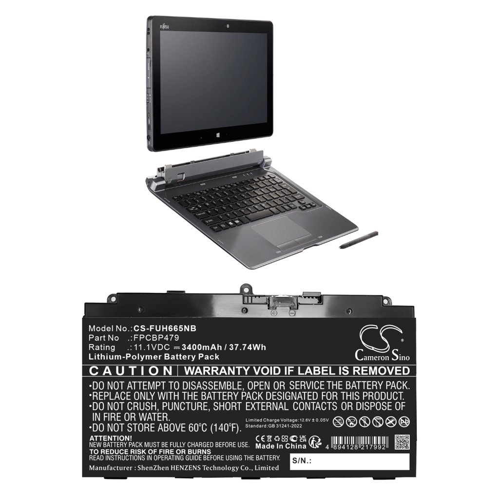 Notebook battery Fujitsu Stylistic Q616