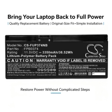 Compatibele batterijvervanging voor FUJITSU CP854407-02,FMVNBPXXX,FMVQH04001,FPB0374,FPB0374S