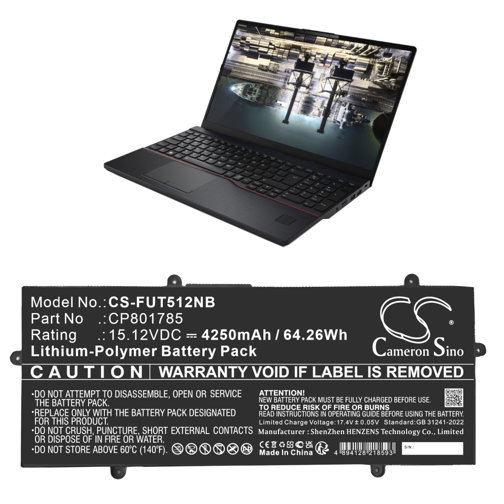 Batterie pour ordinateur portable Fujitsu CS-FUT512NB