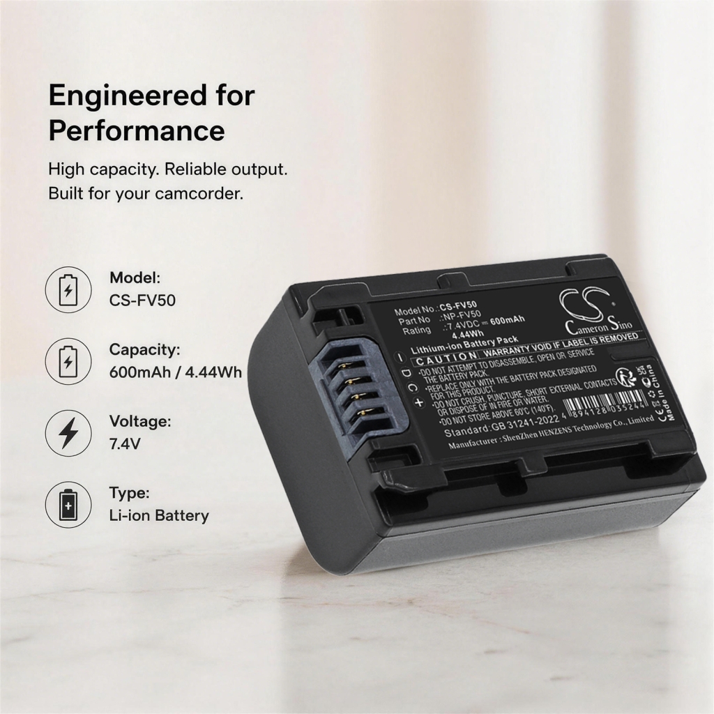 Batterij compatibel met Sony CS-FV50